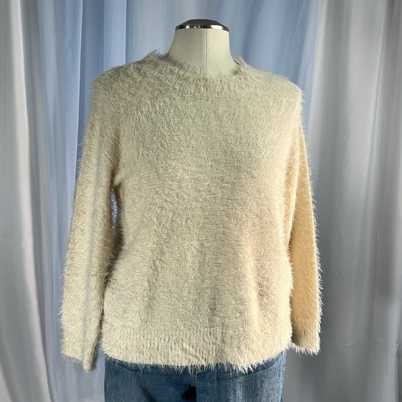 Velvet Heart faux cashmere pullover beige sweater L - Picture 3 of 8